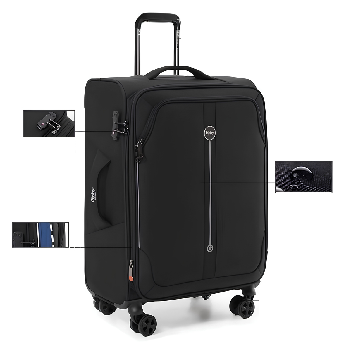 3 Pcs Goby London Oxford Softside Luggage