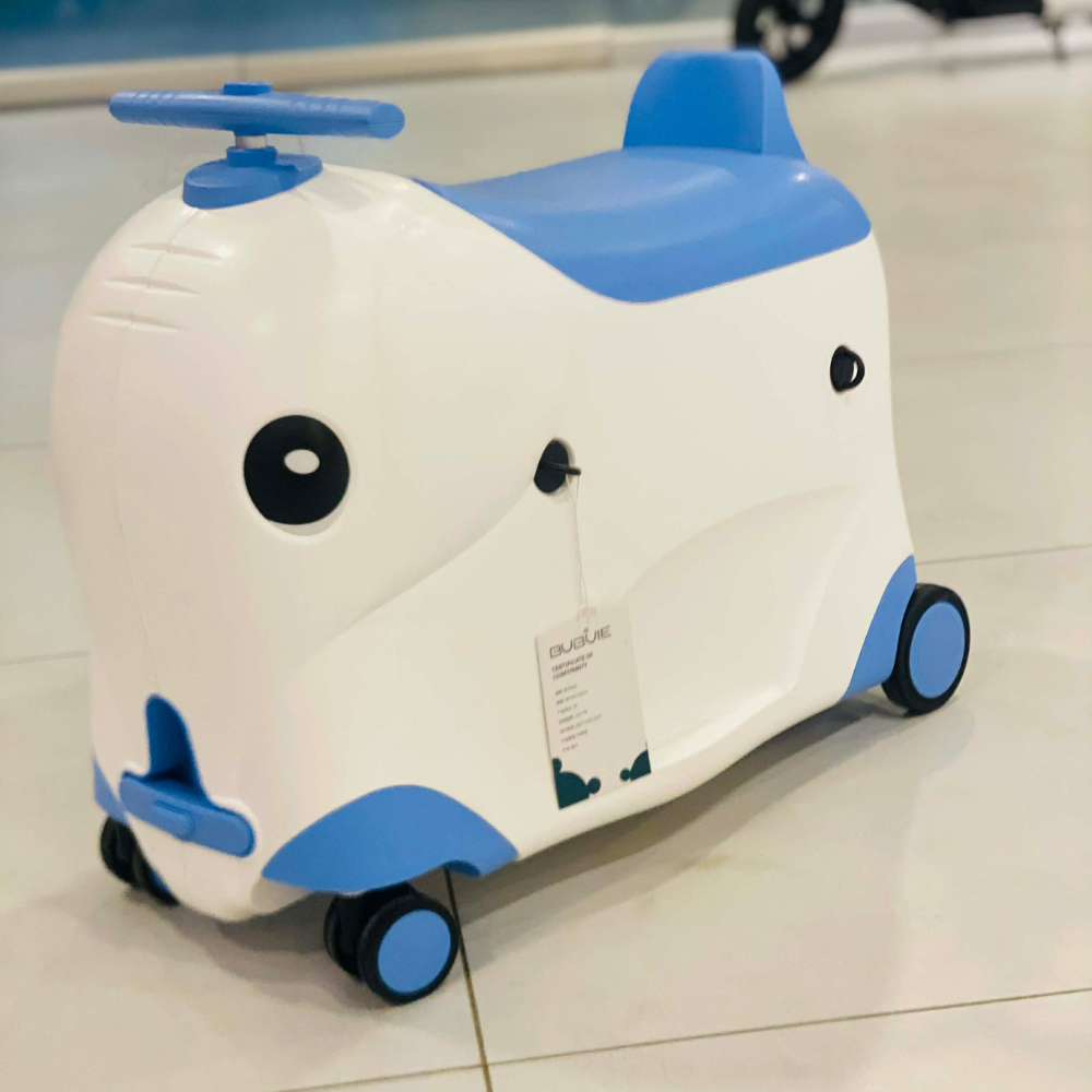 Premium Kids Suitcase Bubule Branded with 360 wheels | Cute Panda and Elephant Shapes