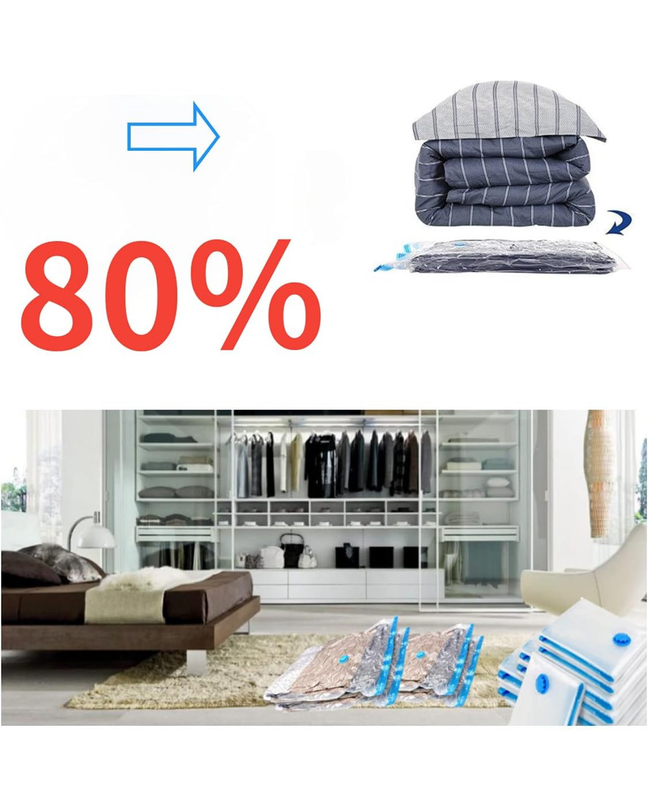 Reusable vacuum seal bags for travel and home storage