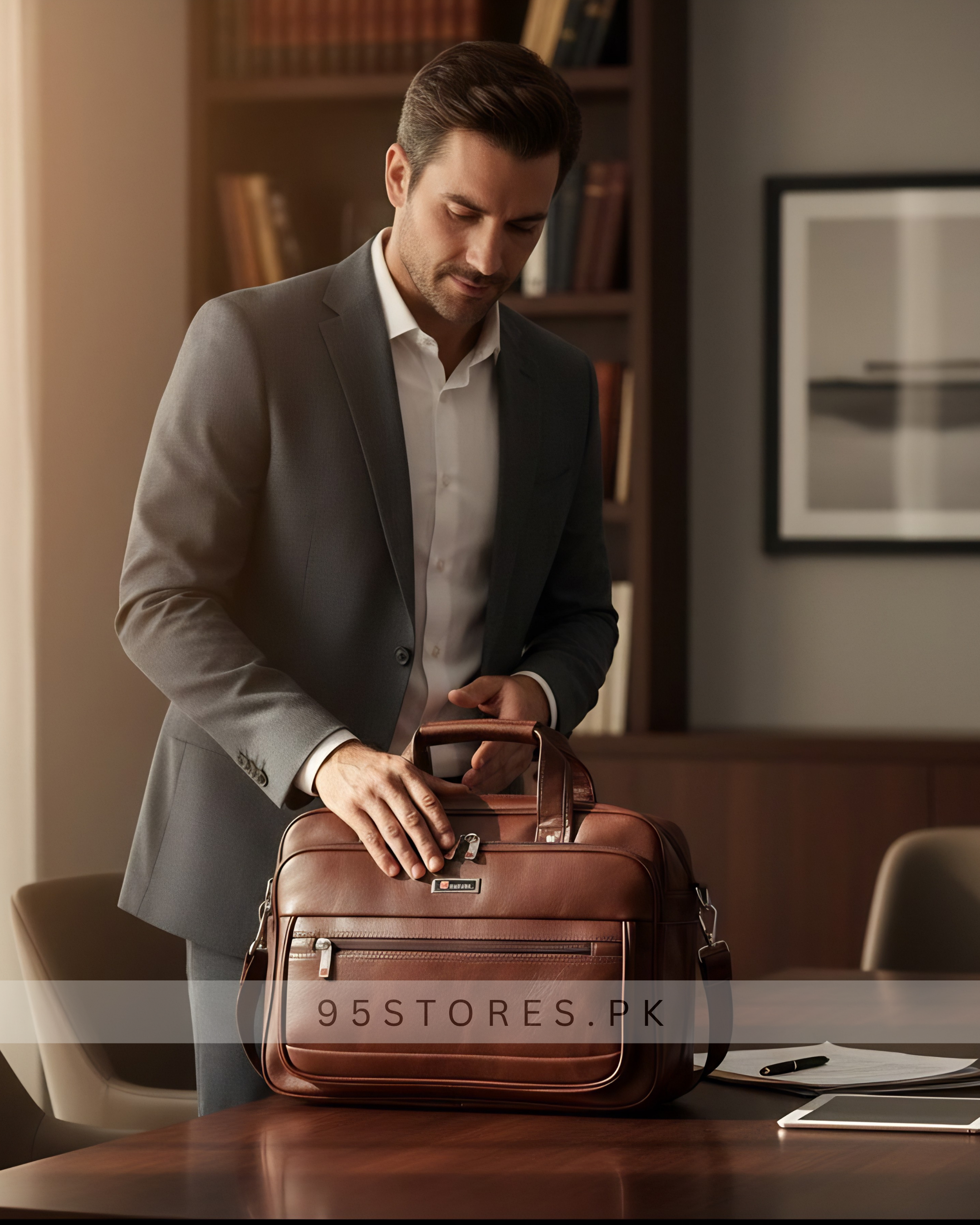 Executive Leather Office Laptop Bag