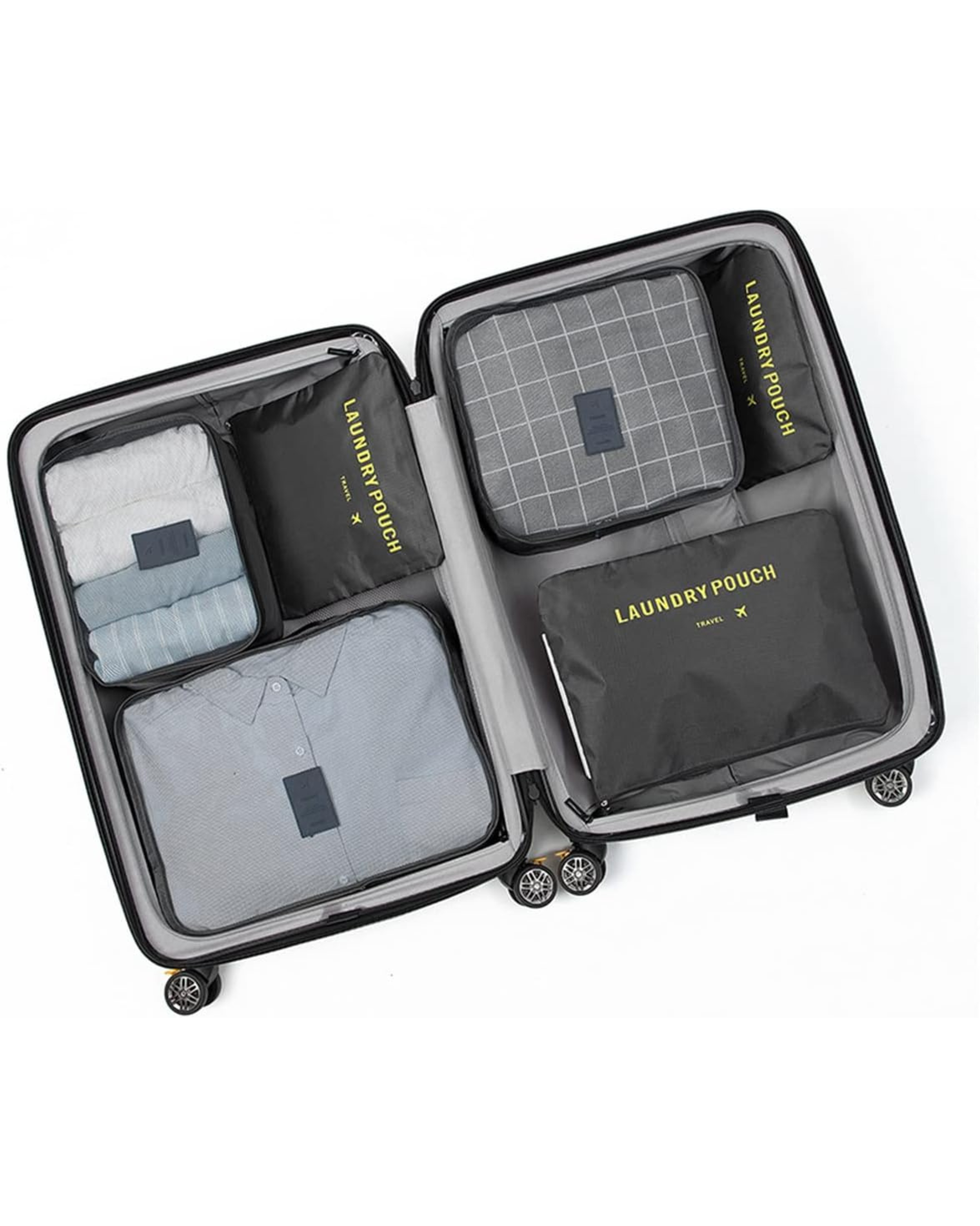 Packing Cubes 6 Pc Luggage Storage Bags Set
