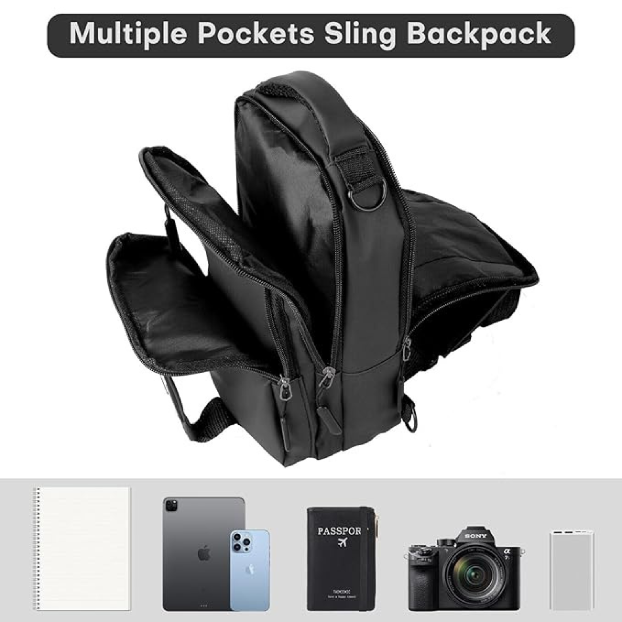 QXORE Cross Body Bag - Black Crossbody Bag - 95 Stores