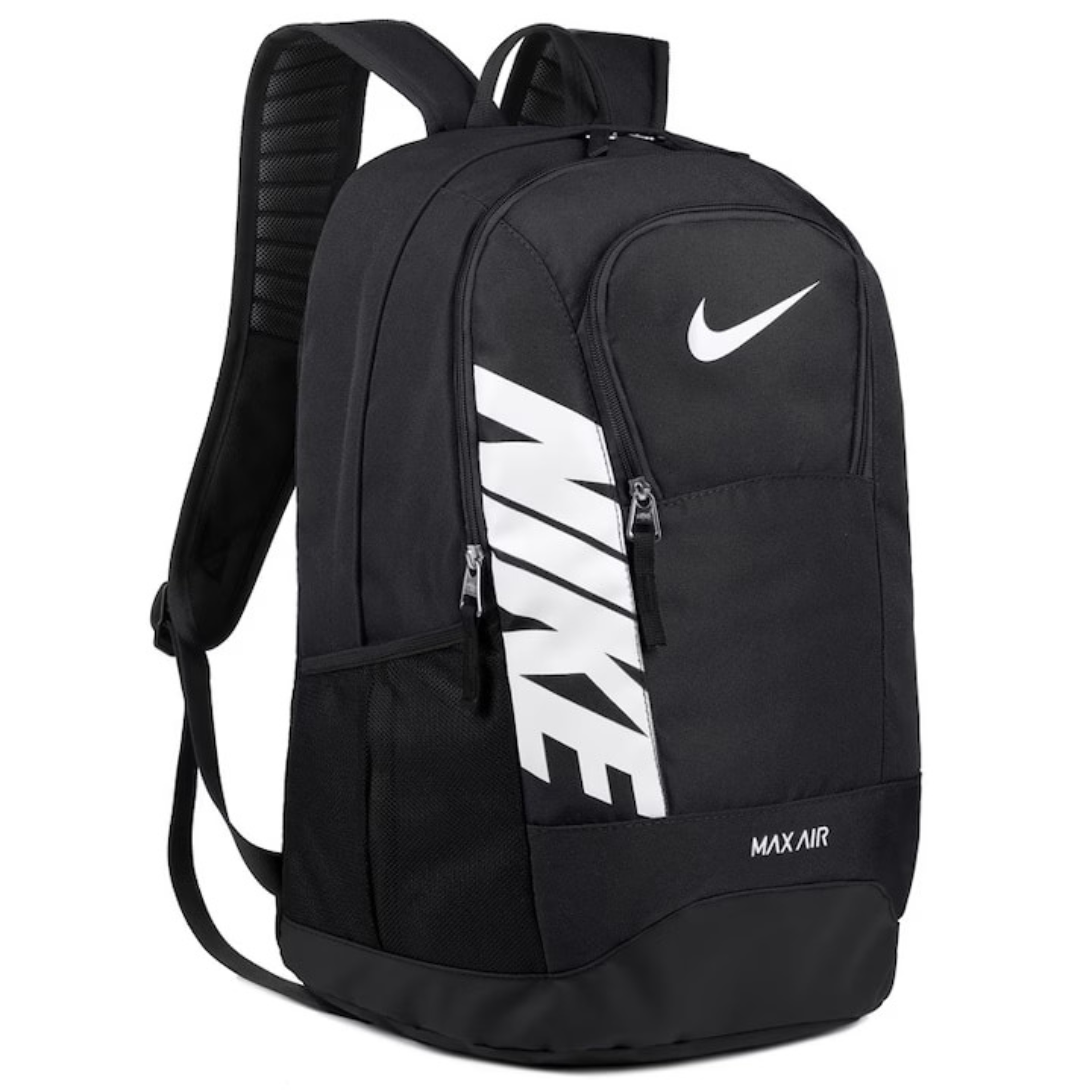 Nike Max Air Backpack front view – black color durable school and travel bag in Pakistan