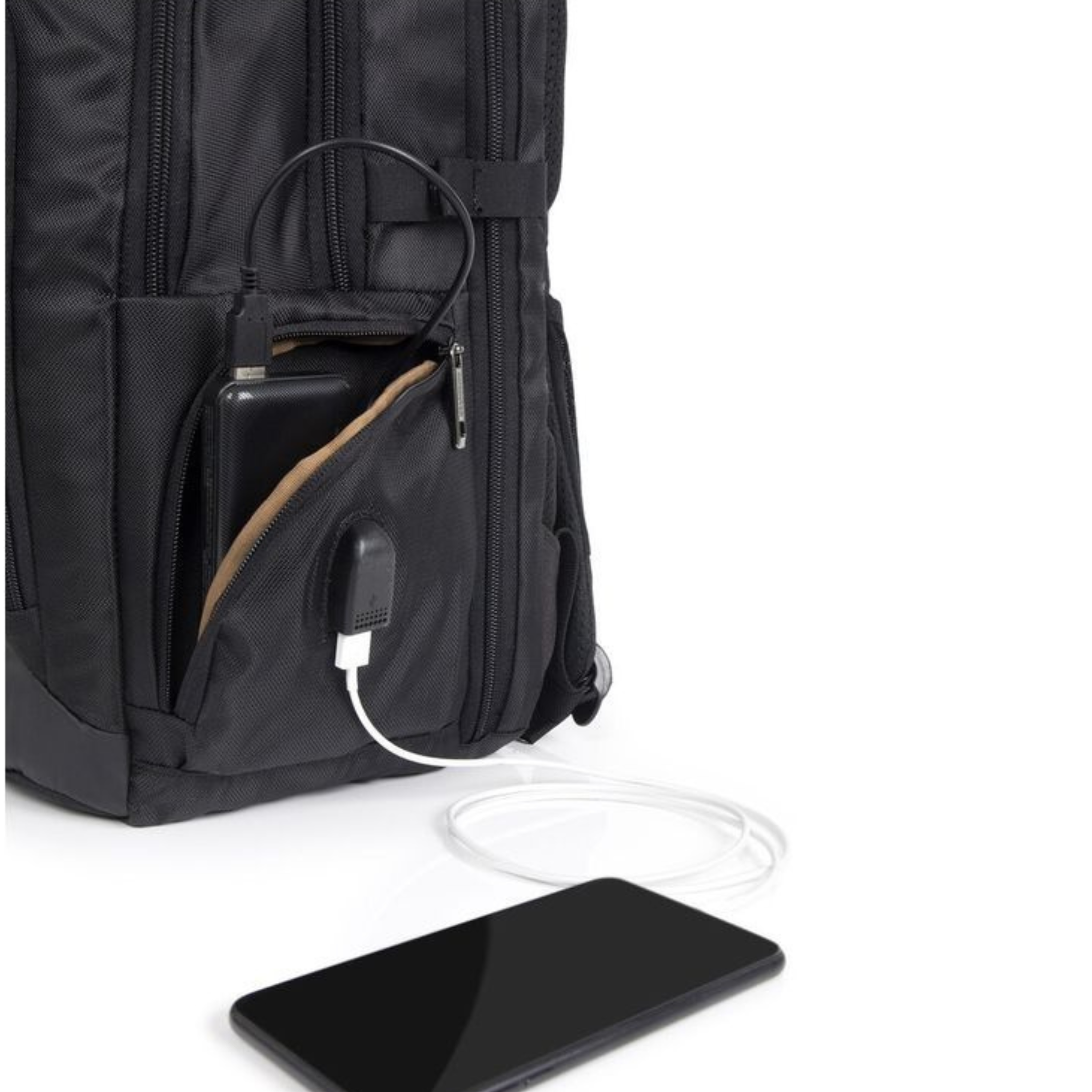 Side view of American Tourister Segno Backpack showing sleek design and compartments