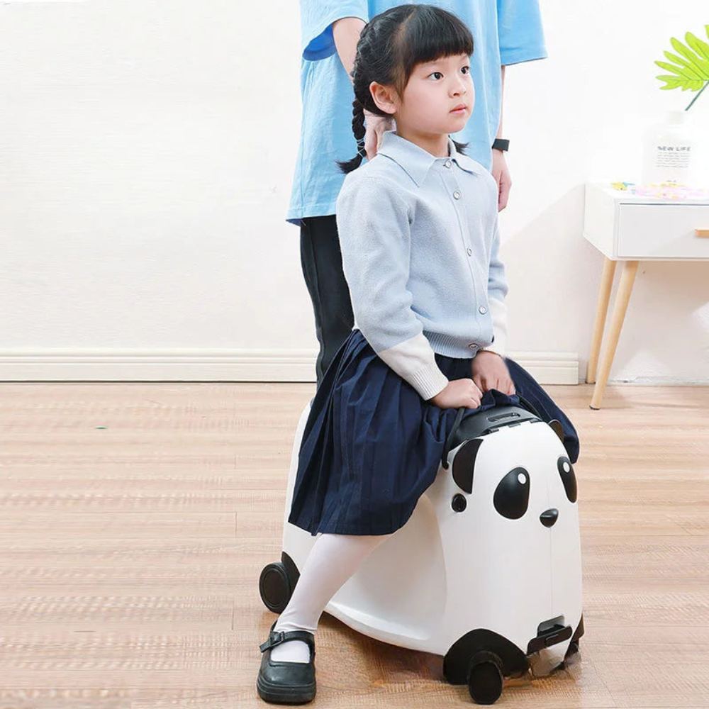 Premium Kids Suitcase Bubule Branded with 360 wheels | Cute Panda and Elephant Shapes