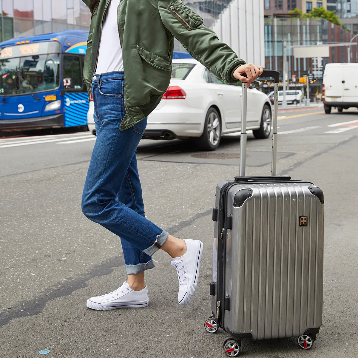 Premium SwissTech Luggage - 100% Polycarbonate - 95 Stores