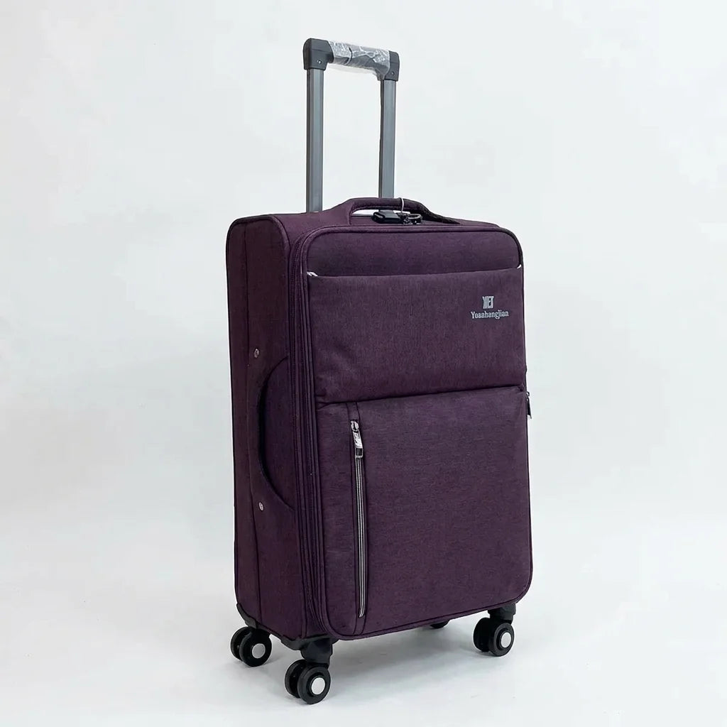 Premium Quality Expandable Soft Luggage medium size in purple color