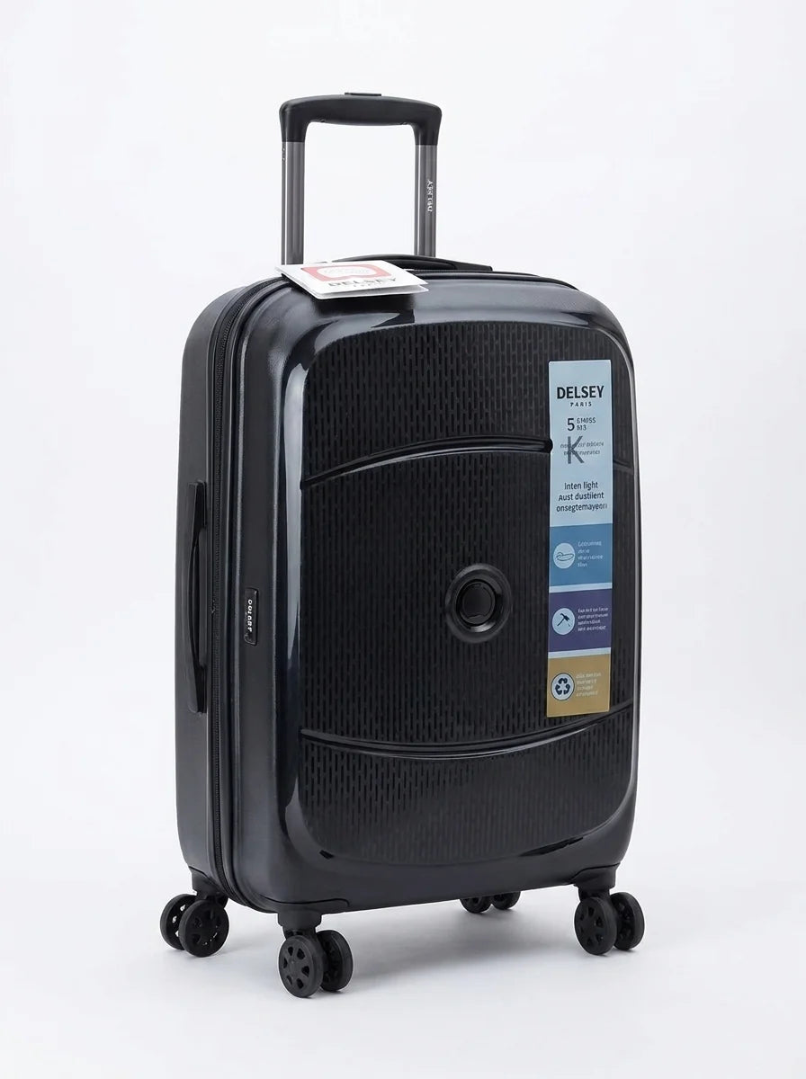 Delsey Paris PP body 24 Inch medium size Luggage in black color