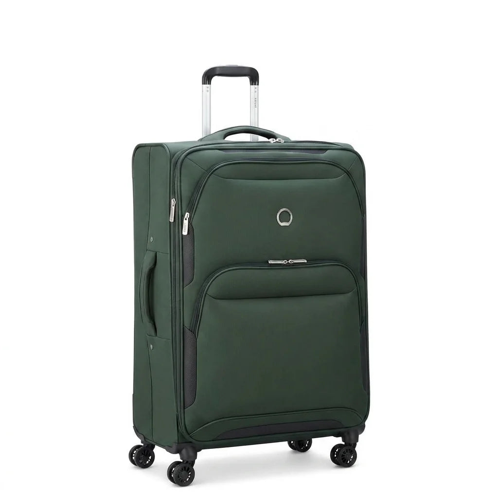 Delsey Sky Max 24 Inch Softside Luggage medium size with green color