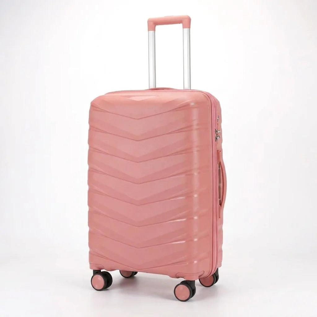Roncato 24 Inch medium size Luggage in pink color