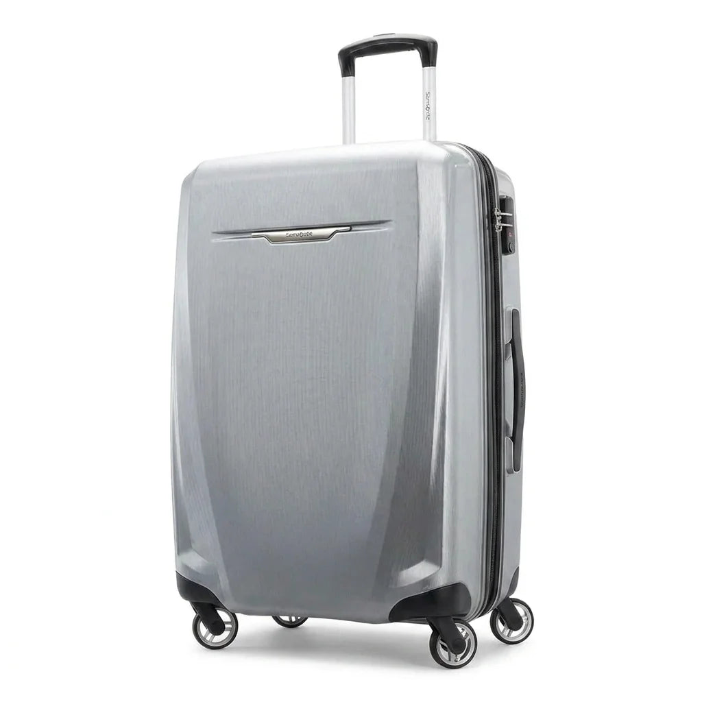 Samsonite Winfield 3 DLX medium size luggage bag in silver color