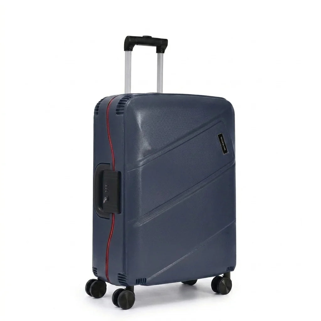Tommy Hilfiger Check in medium size Luggage bag in blue color