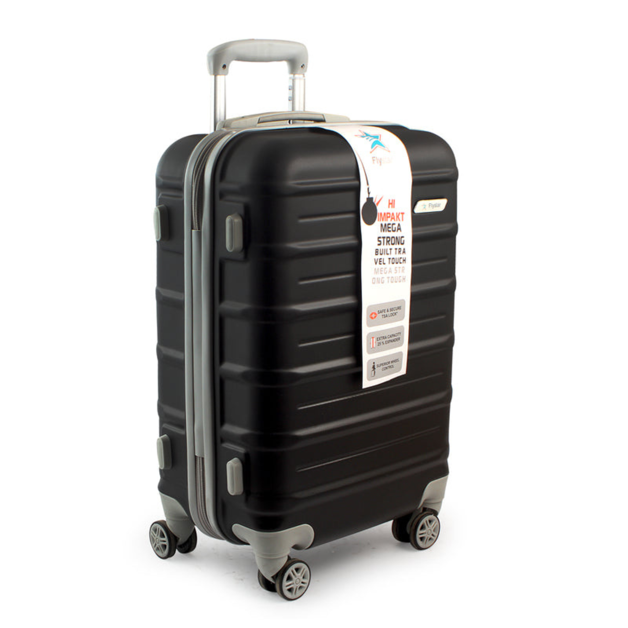 Flystar Luggage – 100% Durable Hard Shell Suitcase with 360° Wheels
