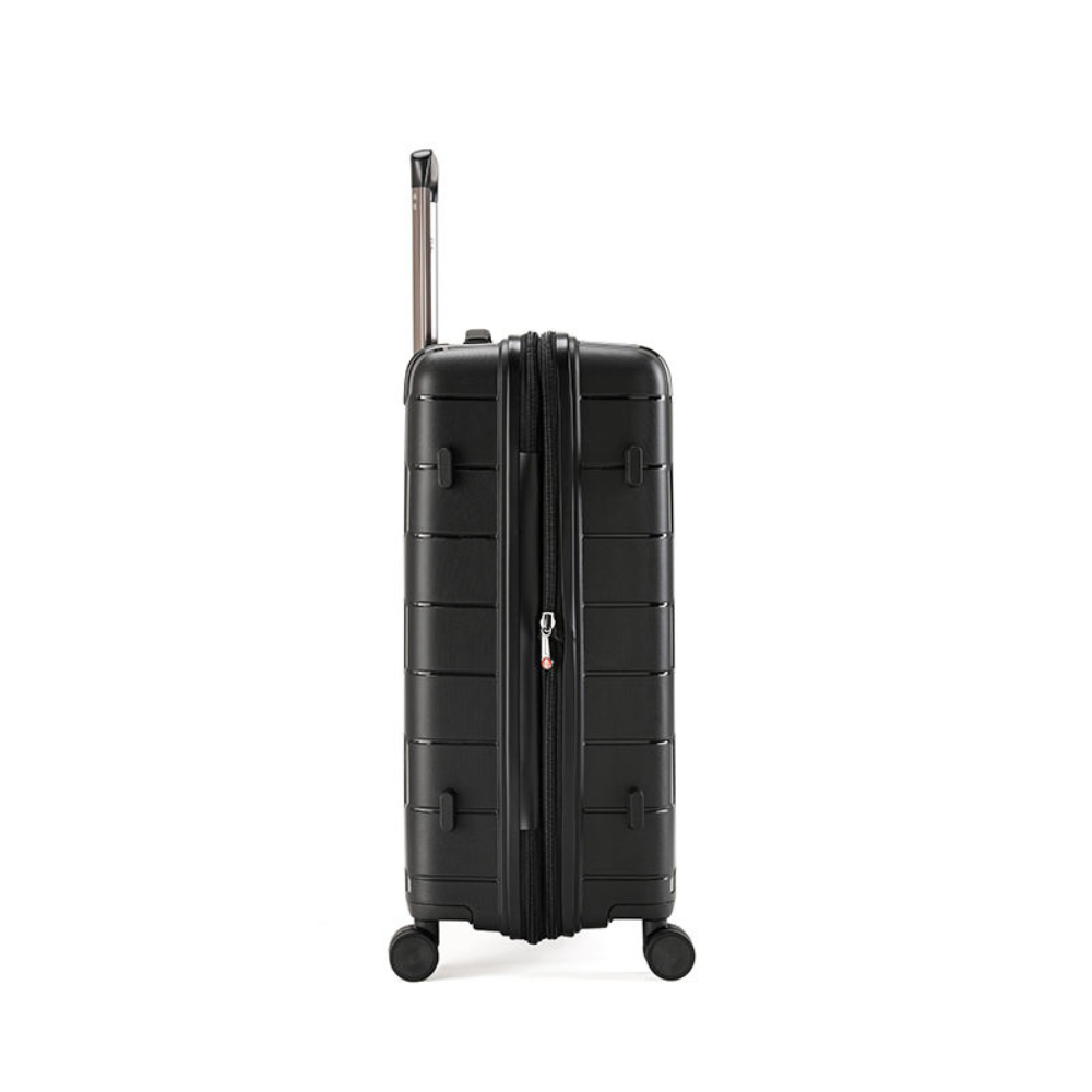 Side view of Goby London Star PP body suitcase showing durable hard shell