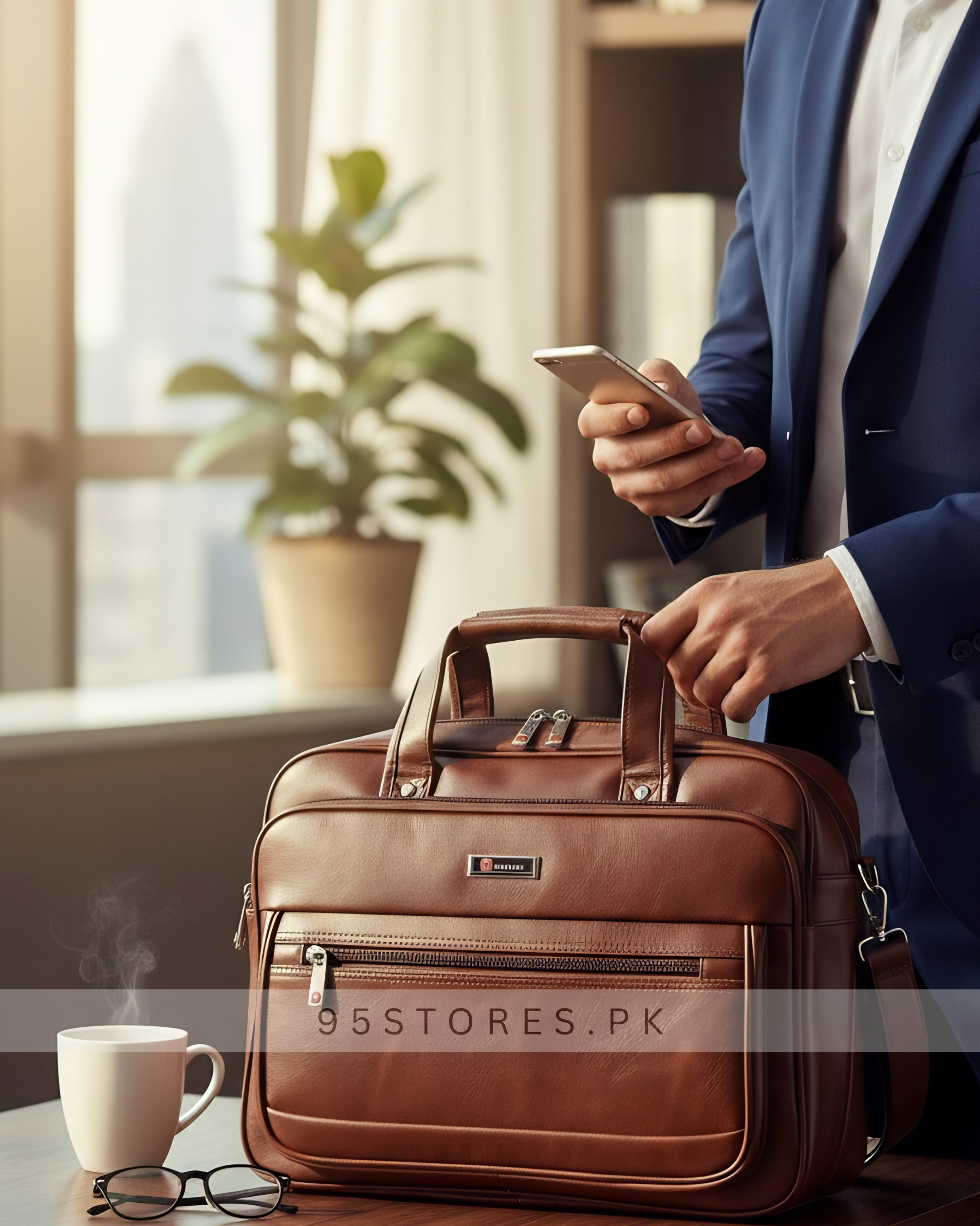 Executive Leather Office Laptop Bag
