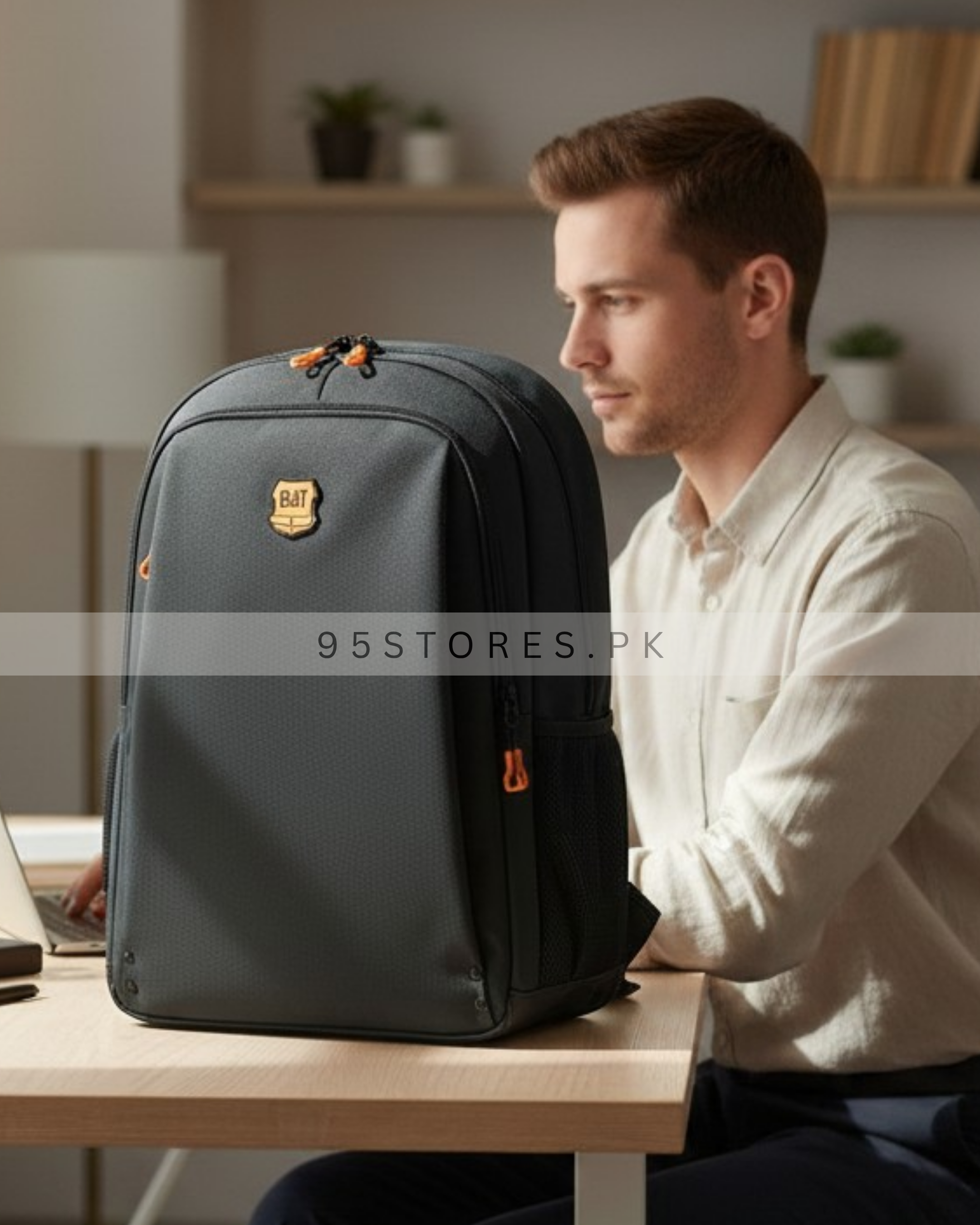 CAT Leather Style Backpack