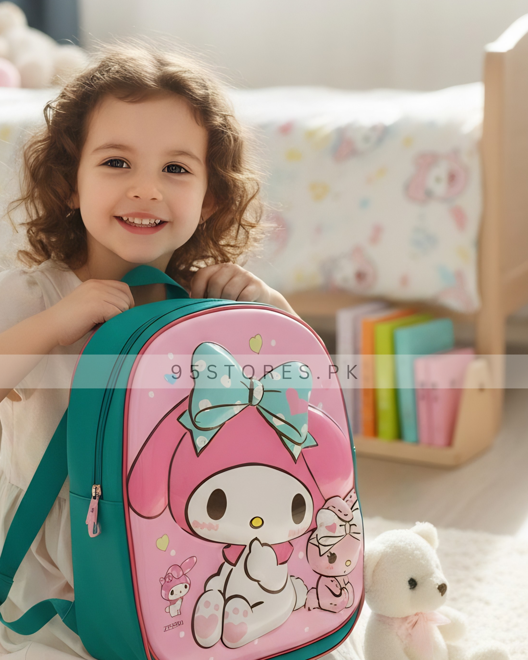 Pink Bunny Backpack for Girls