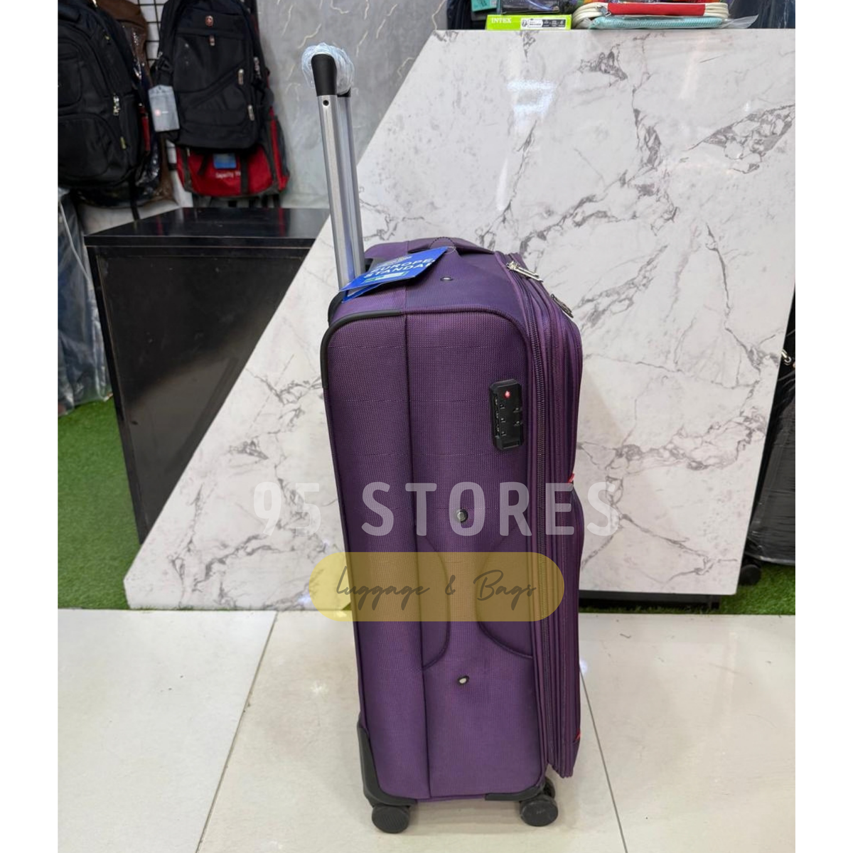 Premium Purple Soft Side Travel Suitcase