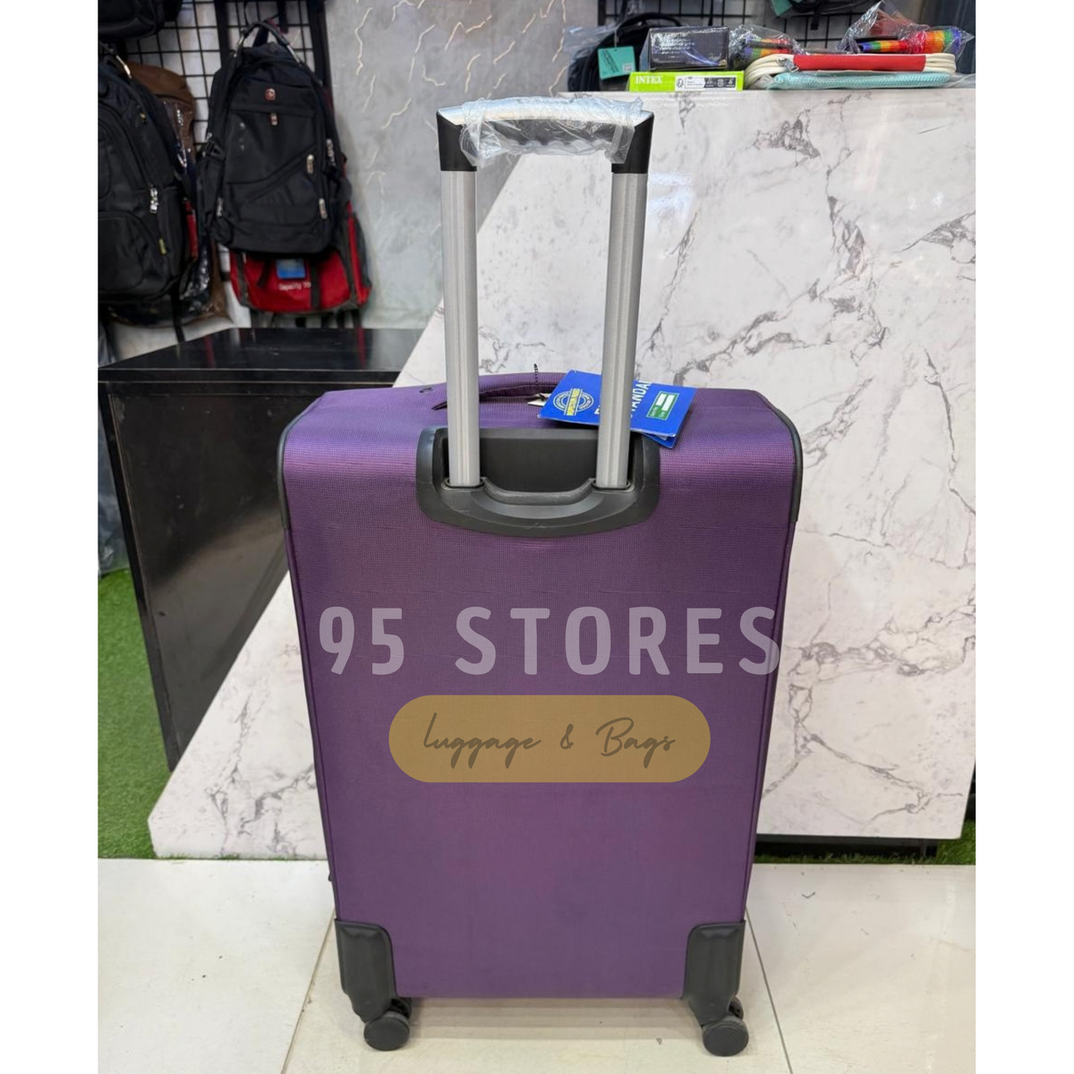 Premium Purple Soft Side Travel Suitcase