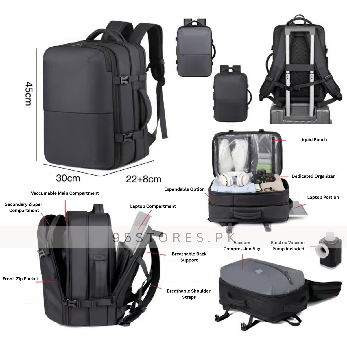 Airpack Vacuum Compression Travel Backpack