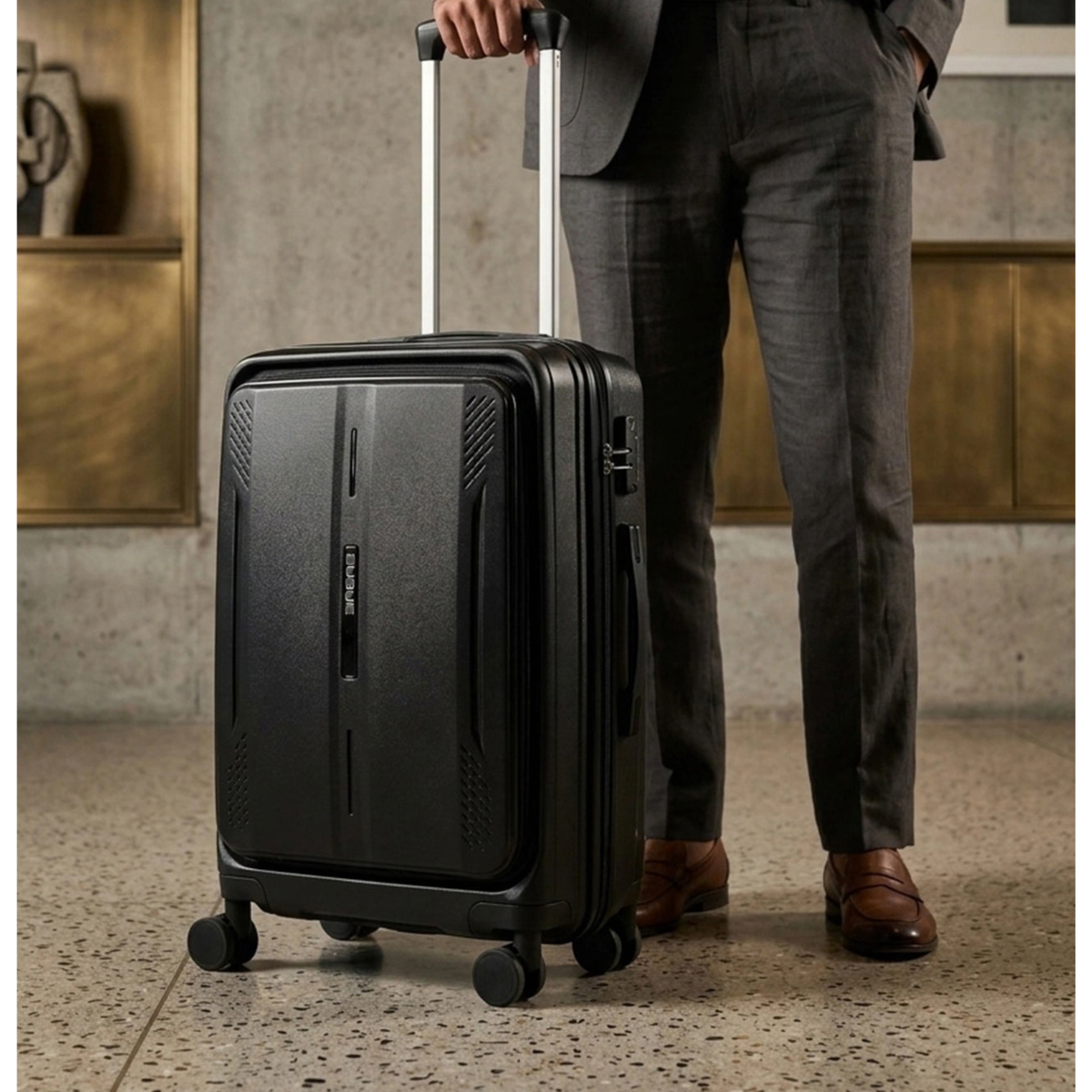 Track Front Open Luggage