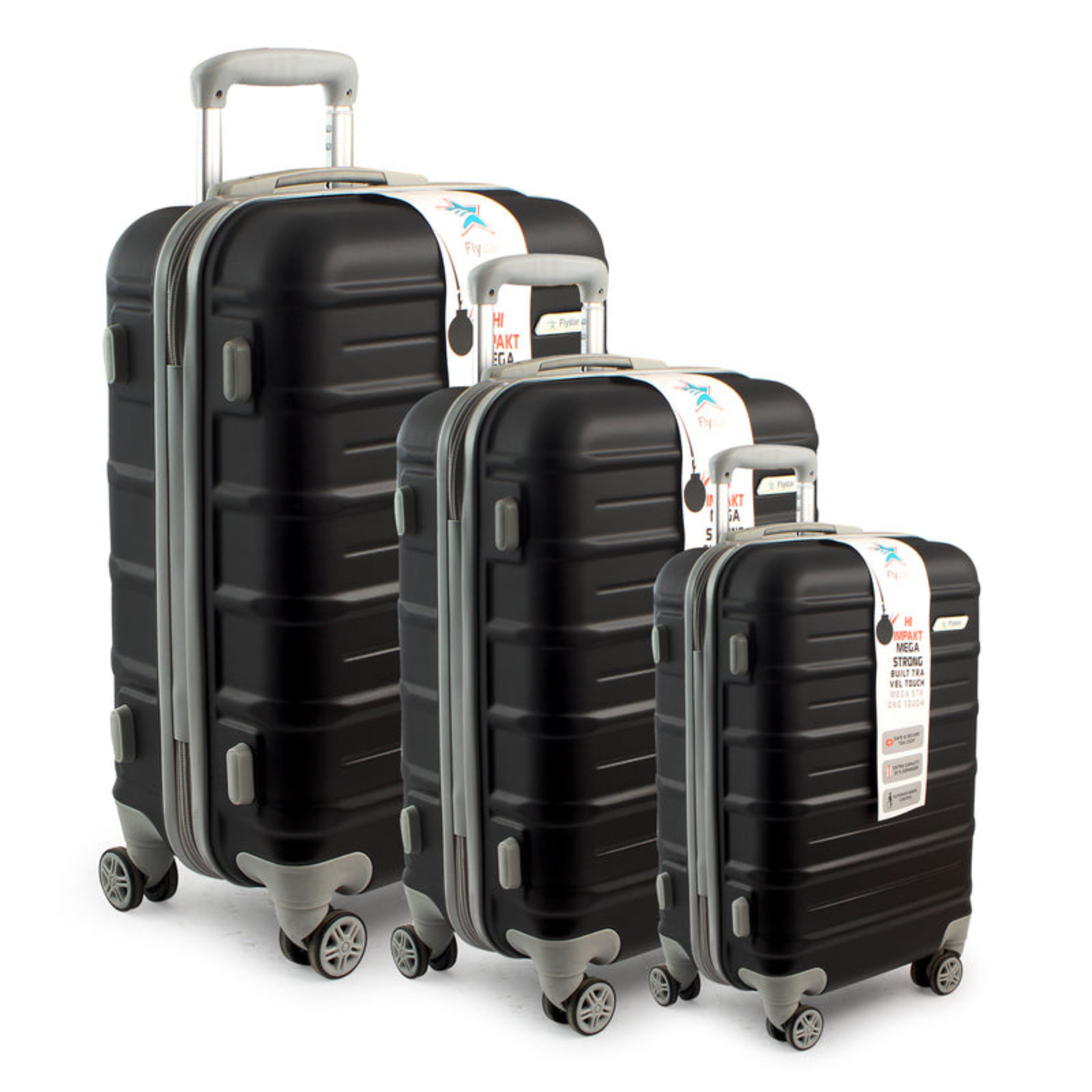 Flystar Luggage – 100% Durable Hard Shell Suitcase with 360° Wheels