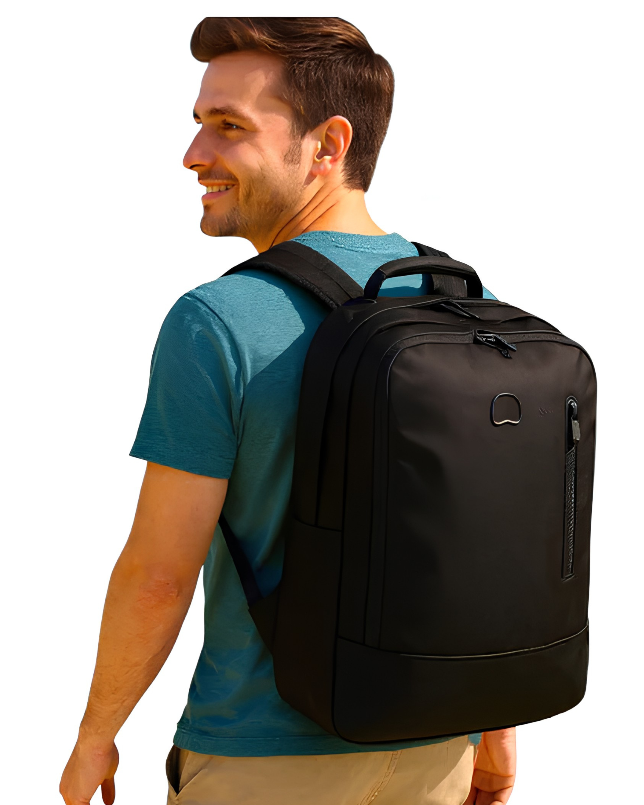 Delsey Maubourg Backpack Black premium laptop backpack in Pakistan with spacious compartments