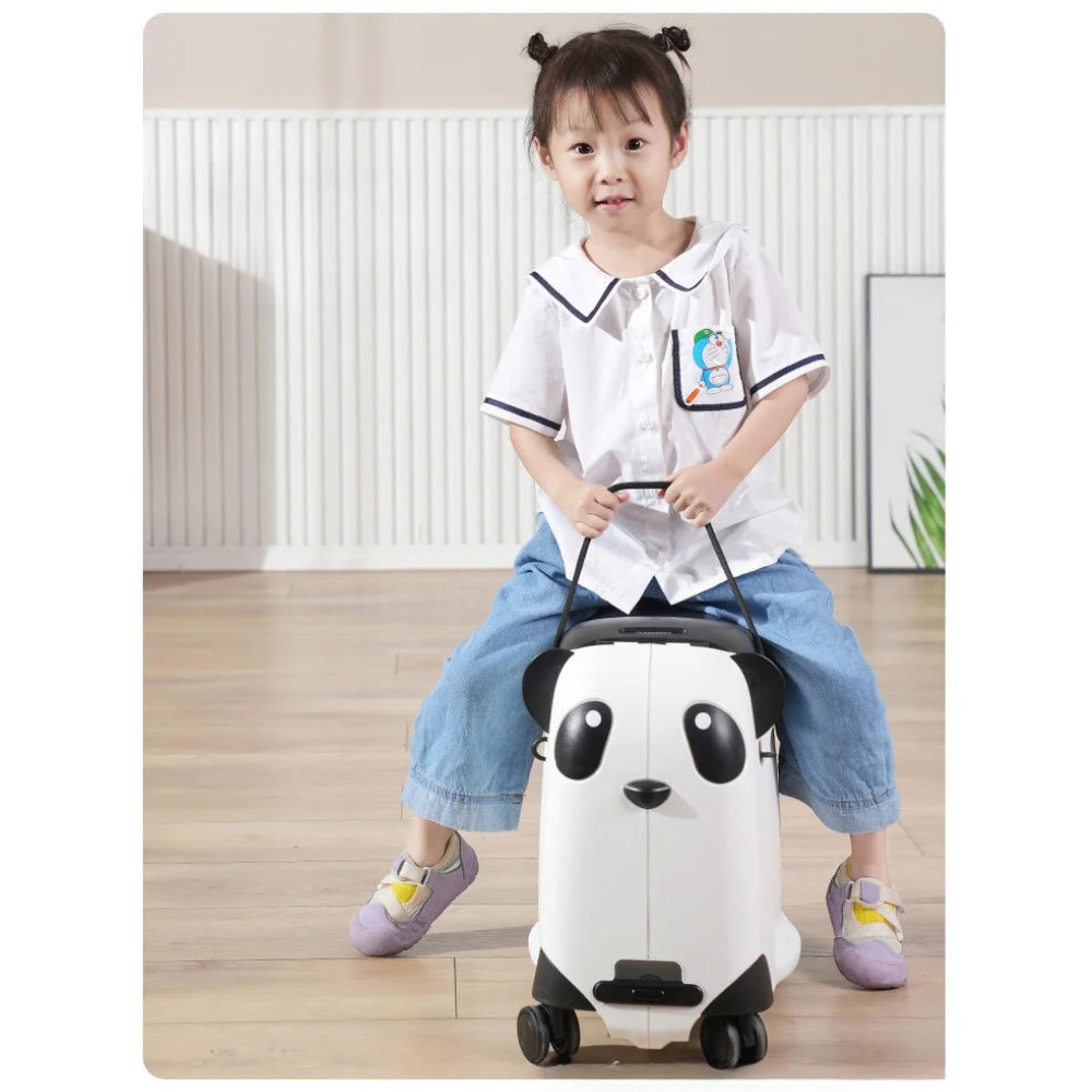 Premium Kids Suitcase Bubule Branded with 360 wheels | Cute Panda and Elephant Shapes