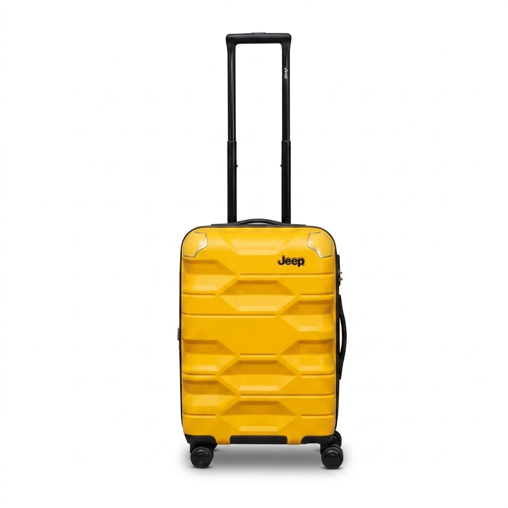 Jeep polygon hardside small carry on luggage yellow color