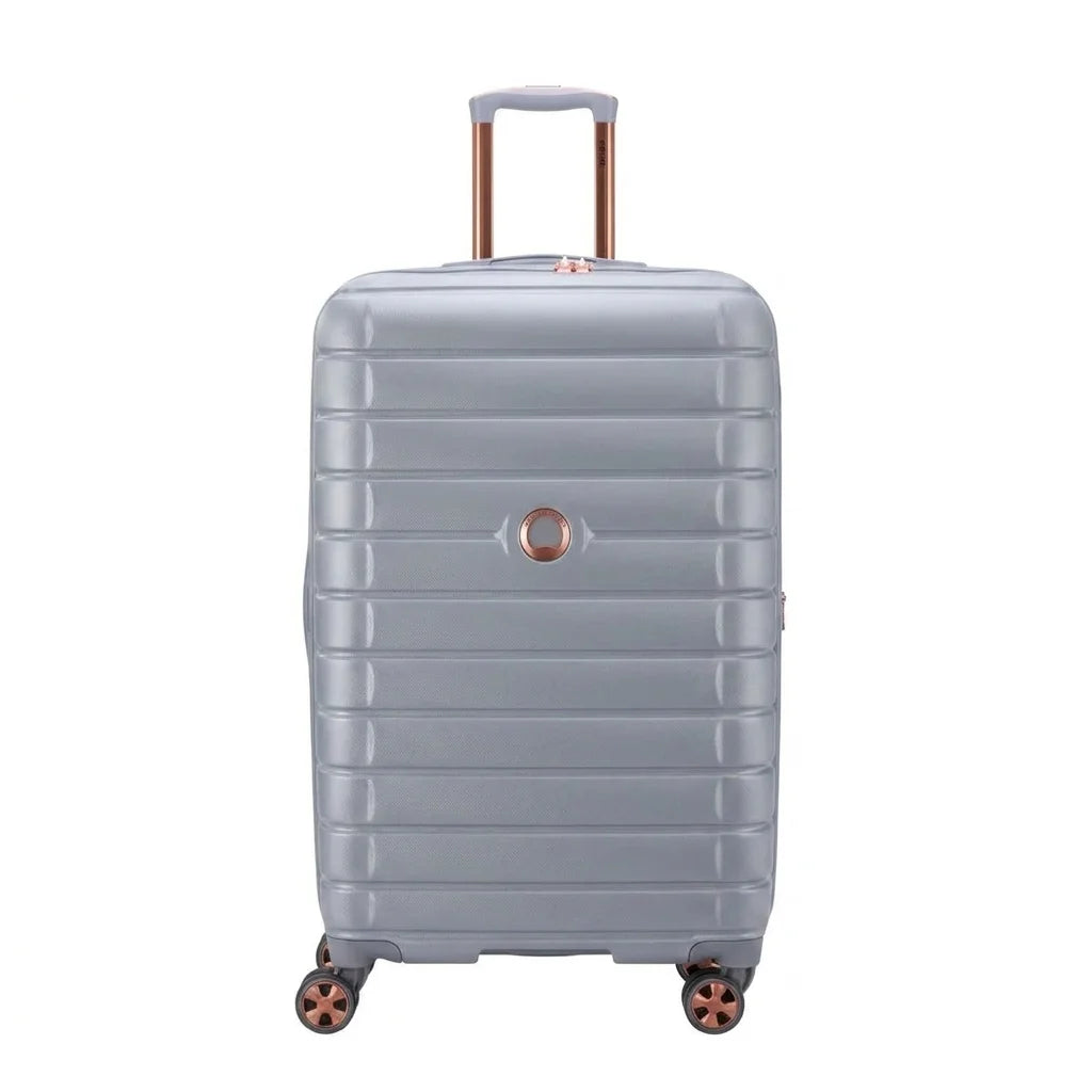 Delsey Shadow 5.0 Hardside 24 Inch medium size Suitcase in silver color