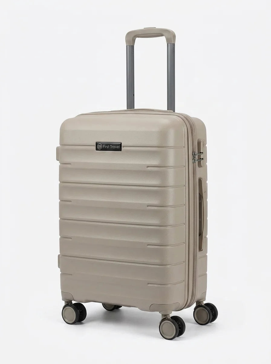 First Transit PP Body Carry On Luggage in off-white color
