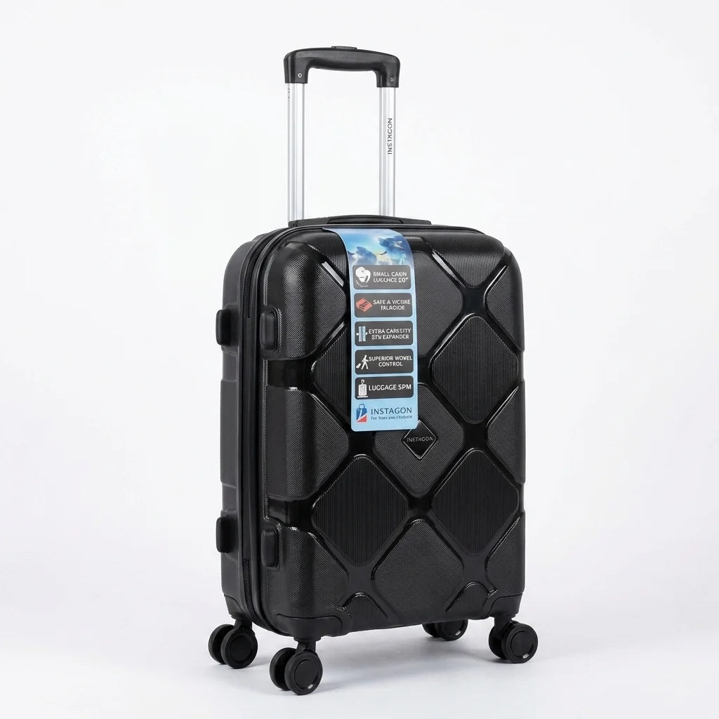 Instagon-PP-body-Luggage-bag-black-color
