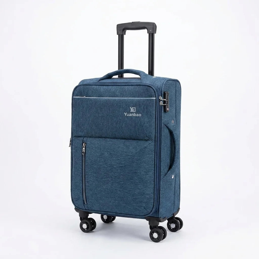 Premium Quality Expandable Soft Luggage medium size in blue color