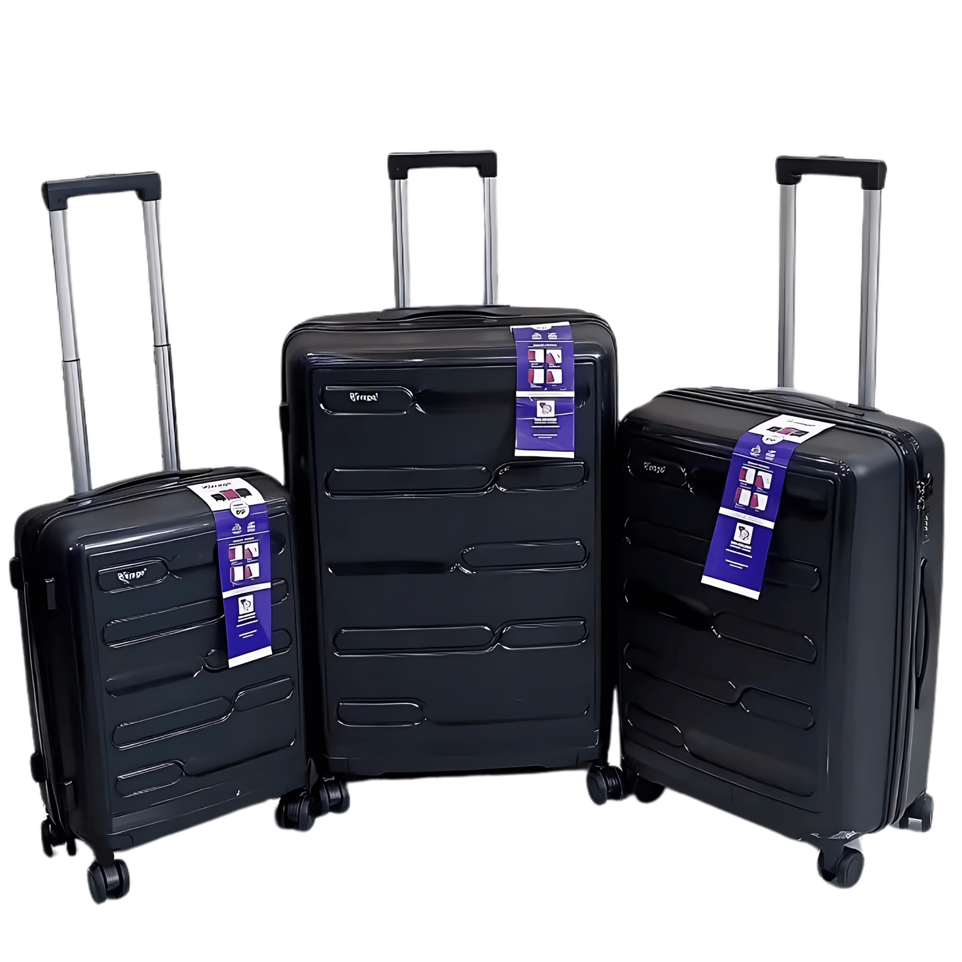 Verage Luggage PP Body Black Set of