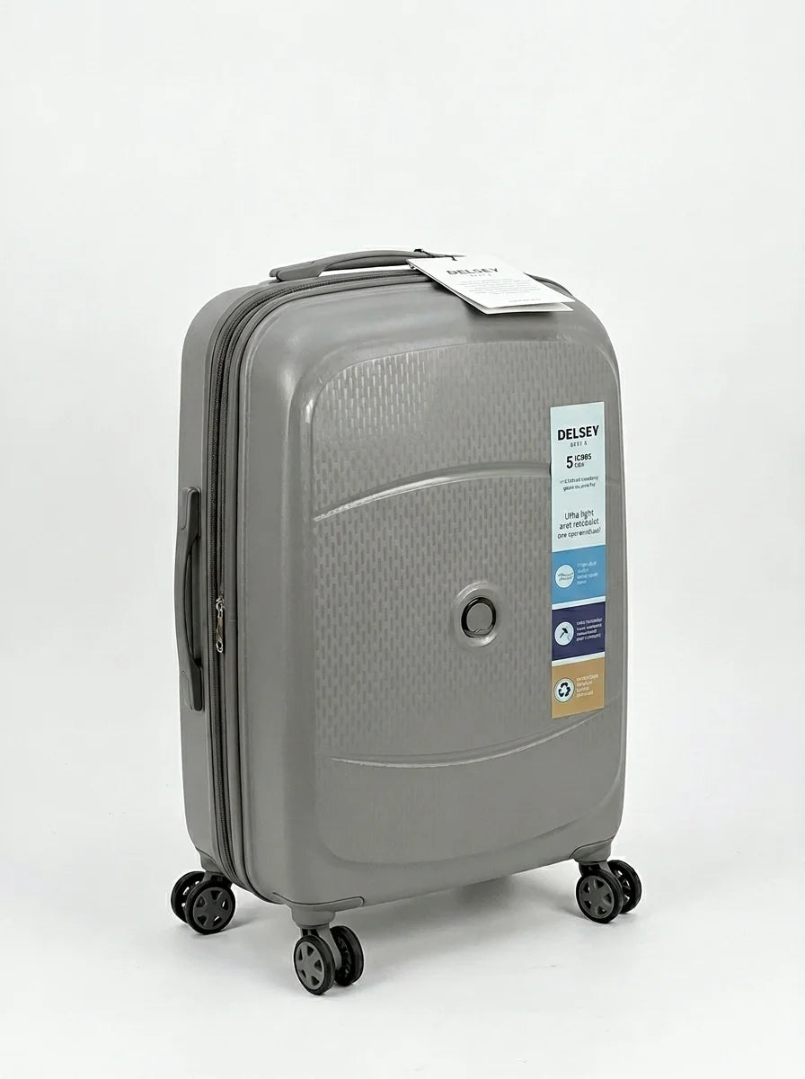 Delsey Paris PP body 24 Inch medium size Luggage in grey color