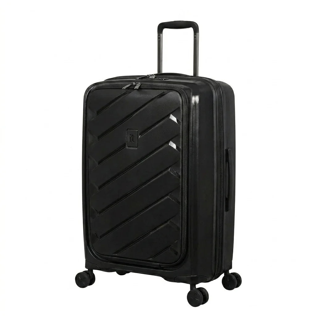 IT Influential medium size luggage bag in black color