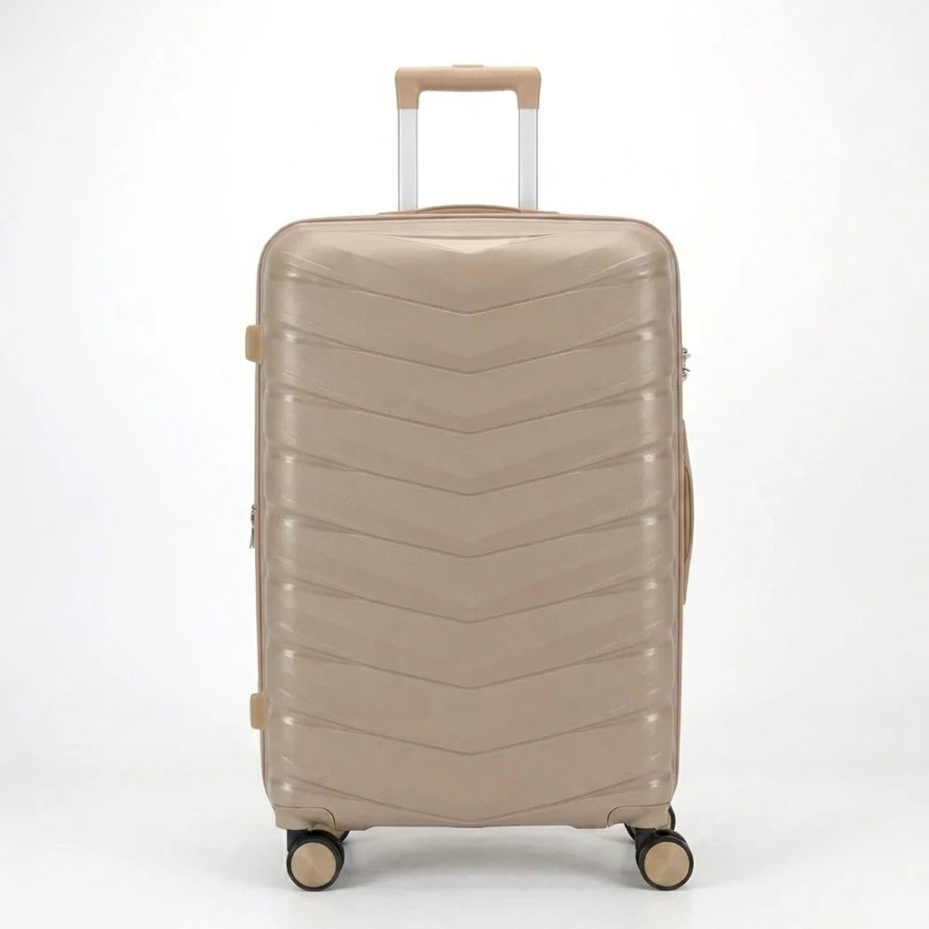 Roncato 24 Inch medium size Luggage in beige color