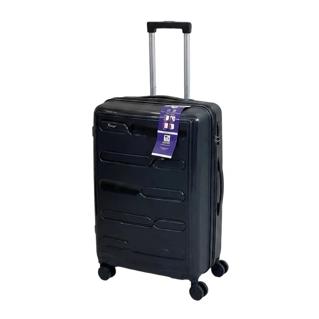 Verage PP Body 24 Inch medium size luggage black color