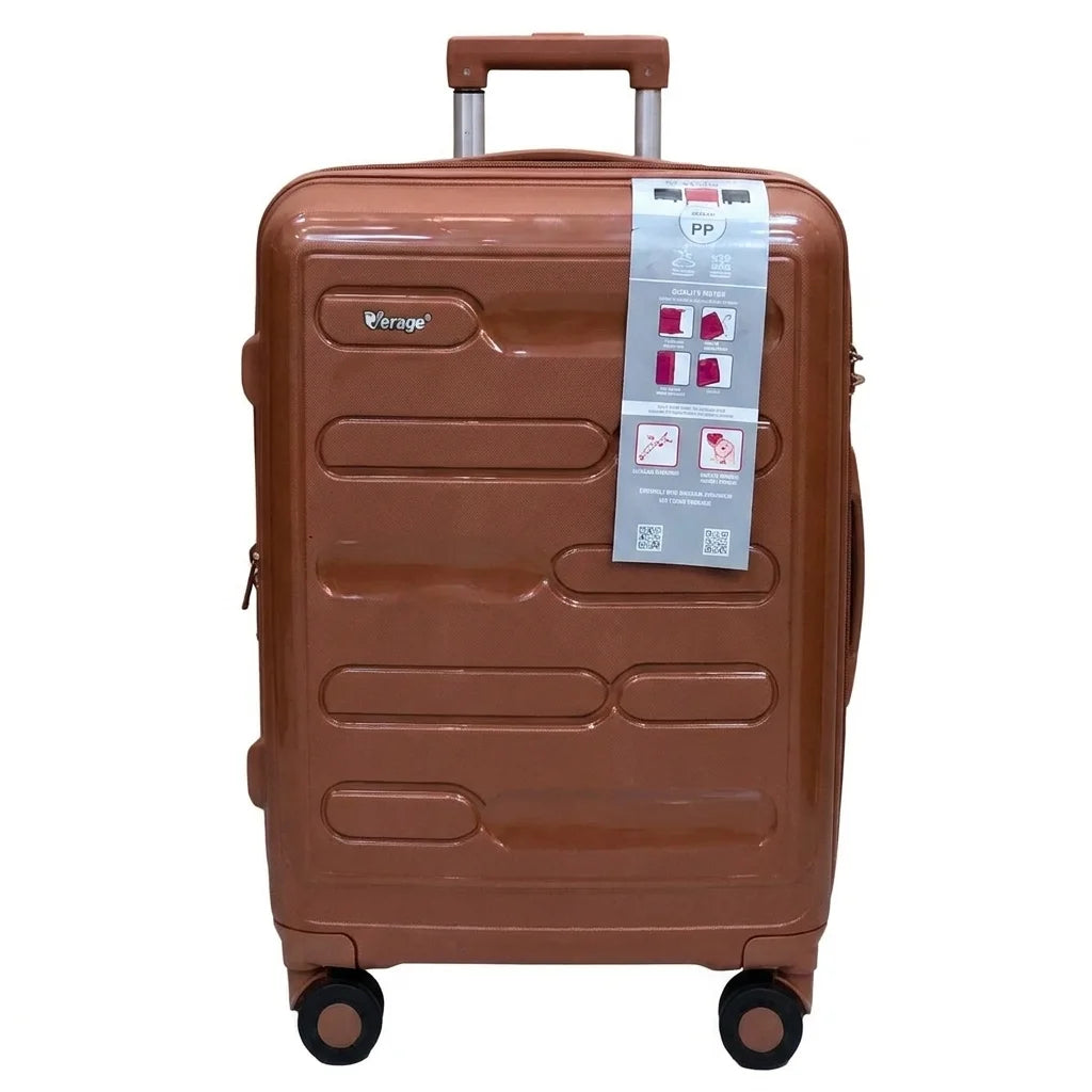 Verage PP Body 24 Inch medium size luggage brown color